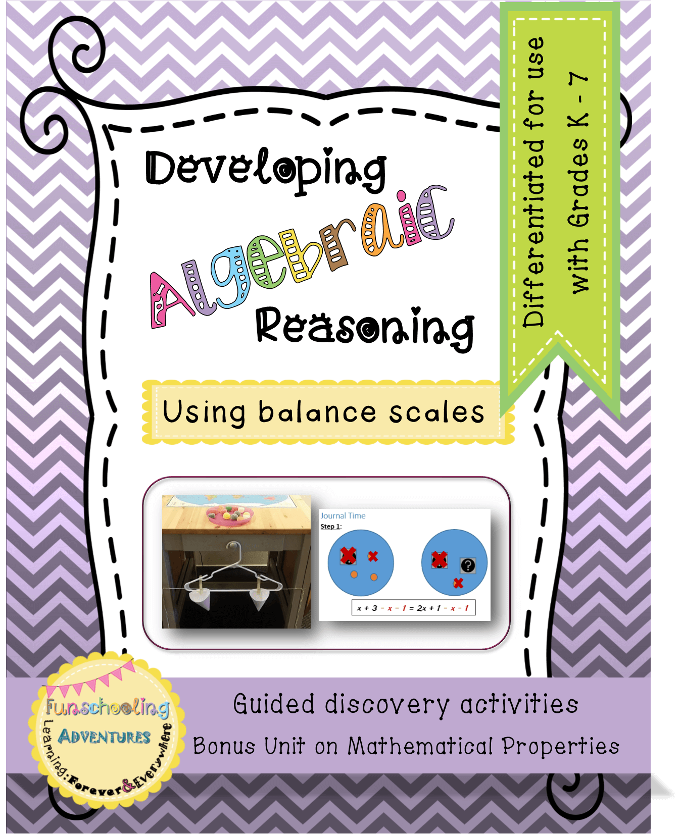 an activity based lesson pack designed to help young students develop algebraic reasoning using balance scales