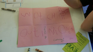 Writing and making crafts with preschoolers