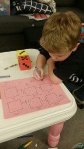 Preschool math with dice -- free printable math games for addition and probability