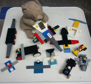 Authentically practice writing skills with kids; our story of "writing" a tutorial on how to build flying lego cars, as explained by a 4 year old