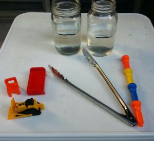 Predicting which group of objects would displace more water