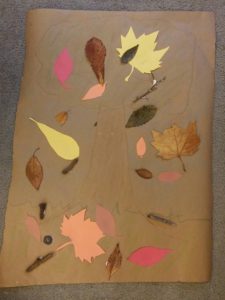 fall crafts with kids | a mixed-media leaf collage