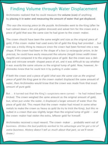 FREE PRINTABLE science experiment for finding volume using water -- differentiated for use with preschool through high school | great for science centers or math centers or multi-age homeschool groups - pg 3