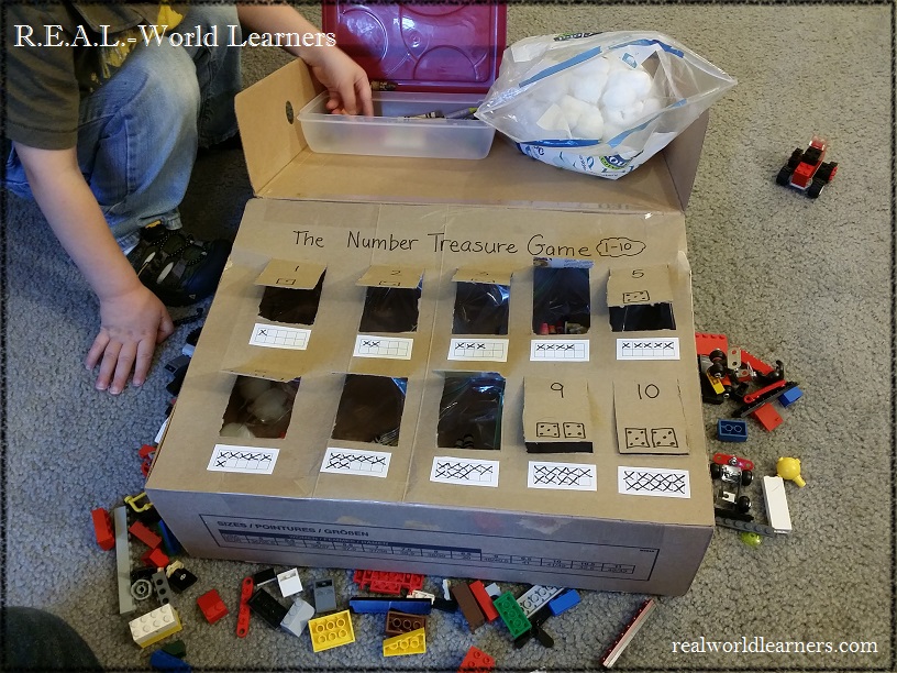 Number recognition game for preschoolers | identifying 1-10 with counting objects, dice, and ten frames | one-to-one correspondence | hands-on activities for preschoolers