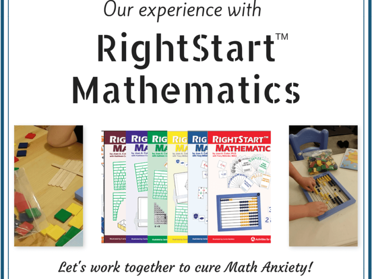 Our experience using the RightStart Mathematics Curriculum | Let's work together to eliminate math anxiety!