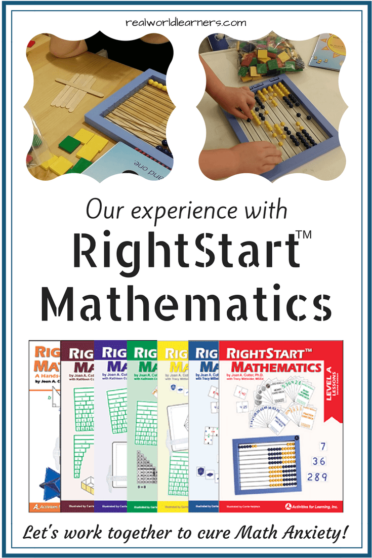 Our experience using the RightStart Mathematics Curriculum | Let's work together to eliminate math anxiety!