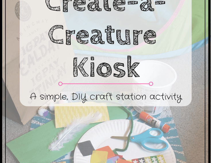 Craft station activity | Create-a-Creature Kiosk | DIY craft kit with creative challenges for kids
