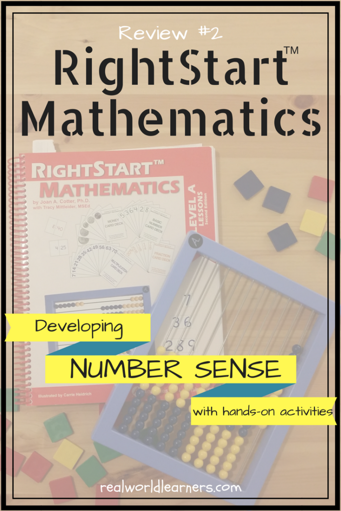 Review of RightStart Mathematics - developing number sense through hands-on activities