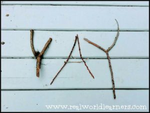 outside fun learning activities making words