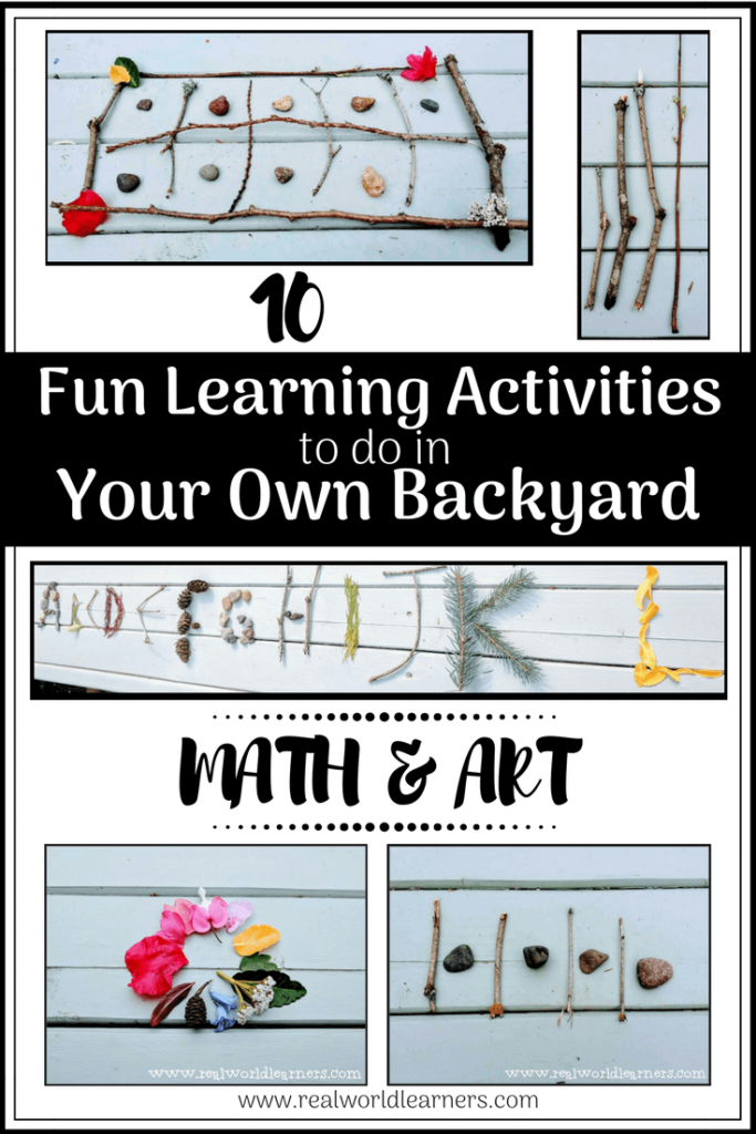 Fun Outside Learning Activities Math and Art