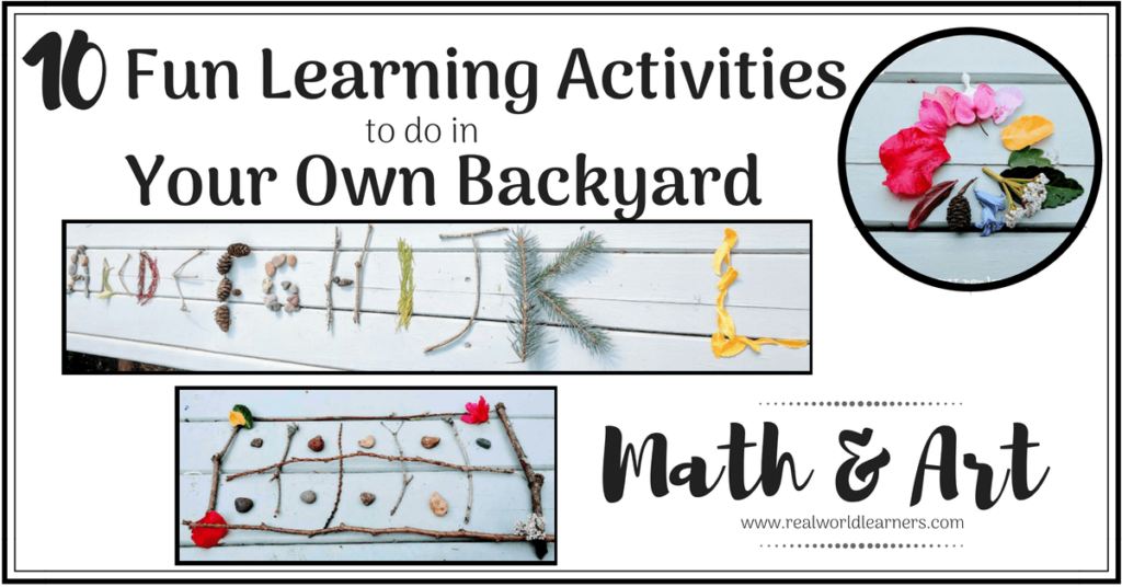 Outside Fun Learning Activities Math and Art