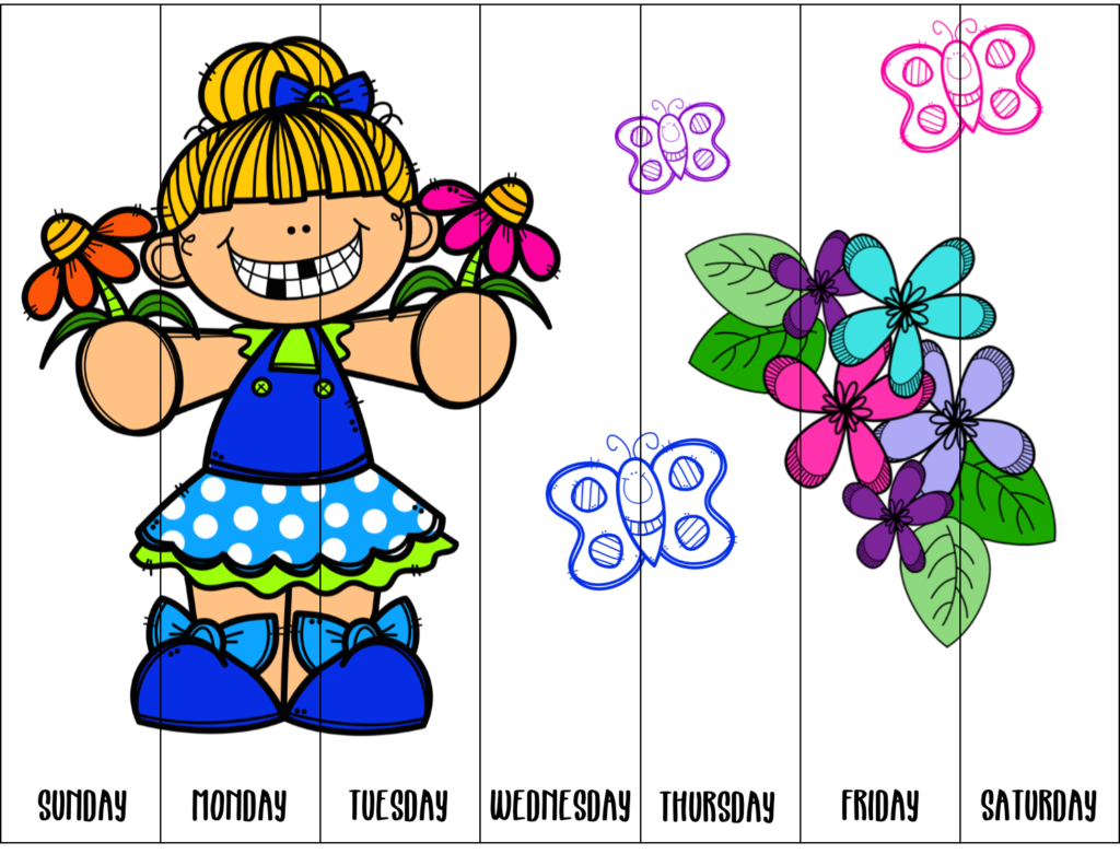 Days of the Week sequencing strips