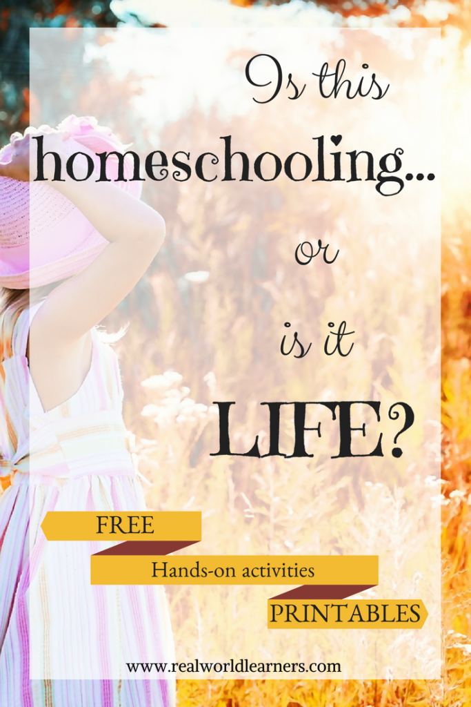 Lifeschooling: Is this homeschooling or is this life? Our take on what it means to live life fully and love learning. Free library of hands-on learning activity printables included! #freeprintables #lifeschooling #homeschool #learning #realworldlearners