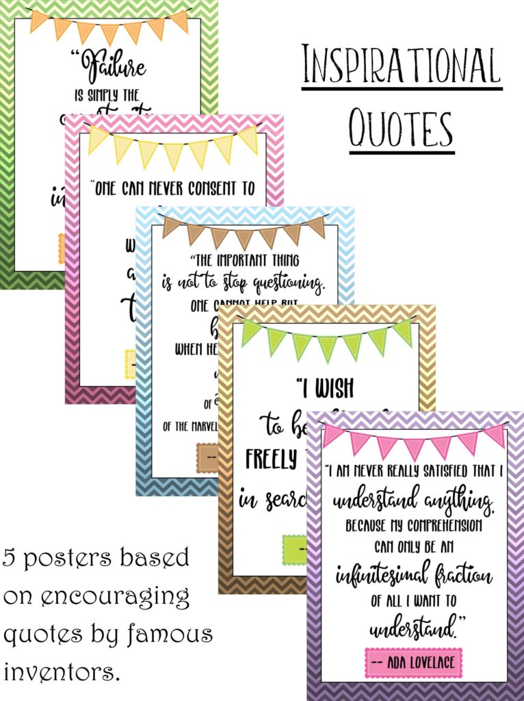 Inventors Unit Study inspirational quotes