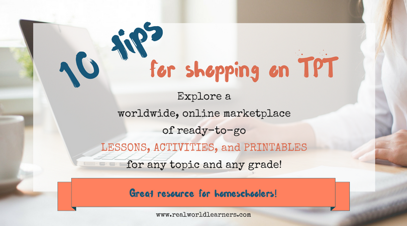 10 tips for shopping on TPT - get the most benefit out of this worldwide, online educational marketplace by following these tips.