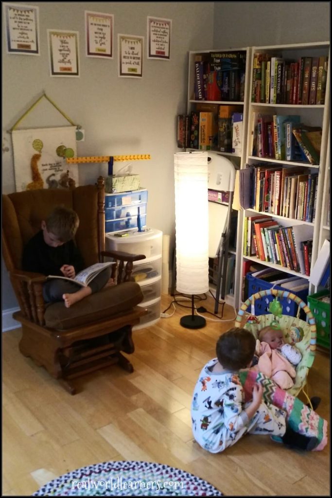 Homeschool room tour - the reading corner