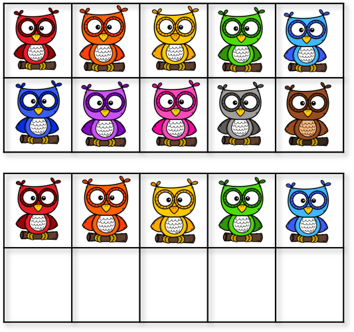 15 owls in ten frames